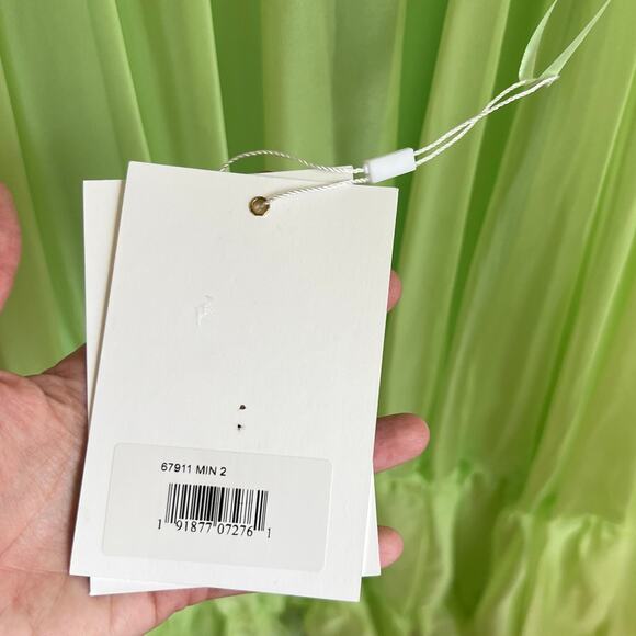 NEW Mac Duggal Mint Green Ruffle Tiered Cut-Out Chiffon Gown Dress 2 Style 67911 - Picture 5 of 16